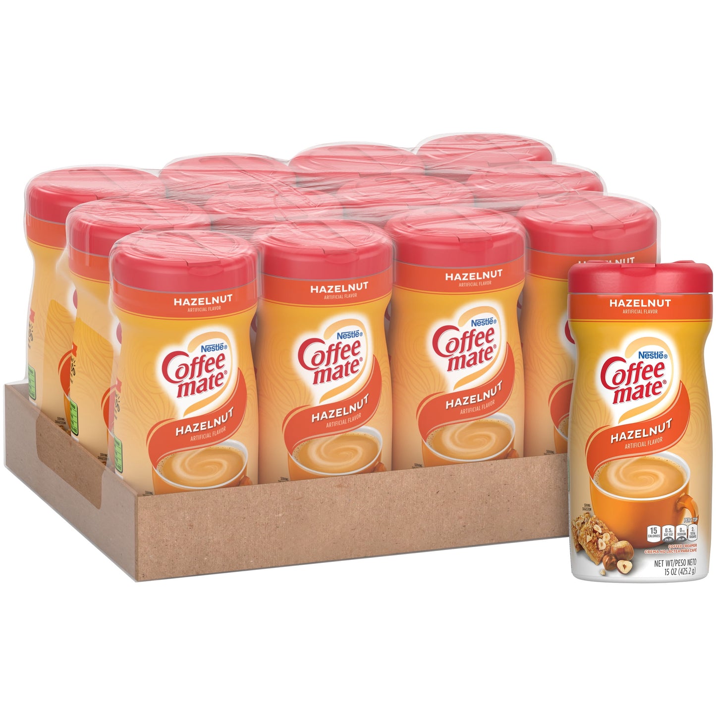 NESTLE Coffee Mate Coffee Creamer Hazelnut Powder Creamer 15 Oz. Canister